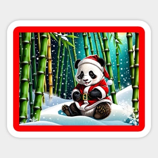 Santa Baby Panda Sticker